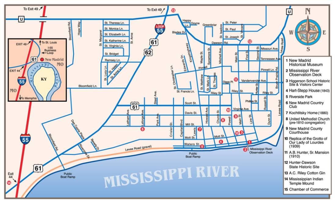 Map of New Madrid
